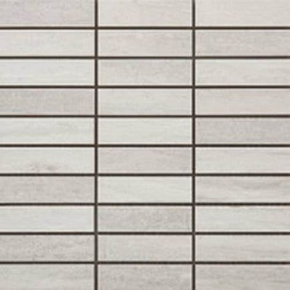 Happy Floors Tivoli 12" x 12" Natural Porcelain 1.25x4" Box Mosaic, Bianco, 12" x 12"