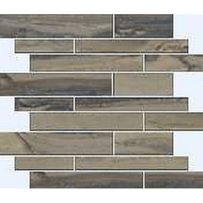 Happy Floors Exotic Stone 12" x 12" Polished Porcelain Muretto Mosaic, Tundra Polished, 12" x 12"