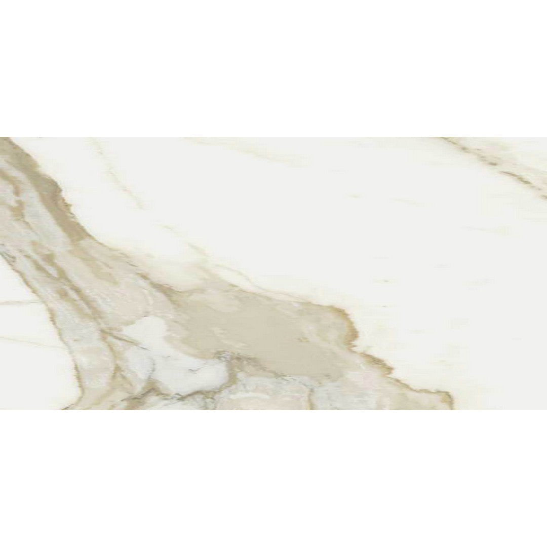 Happy Floors Stratus 12" x 24" Rectified Polished Porcelain Tile, Oro, 12" x 24"