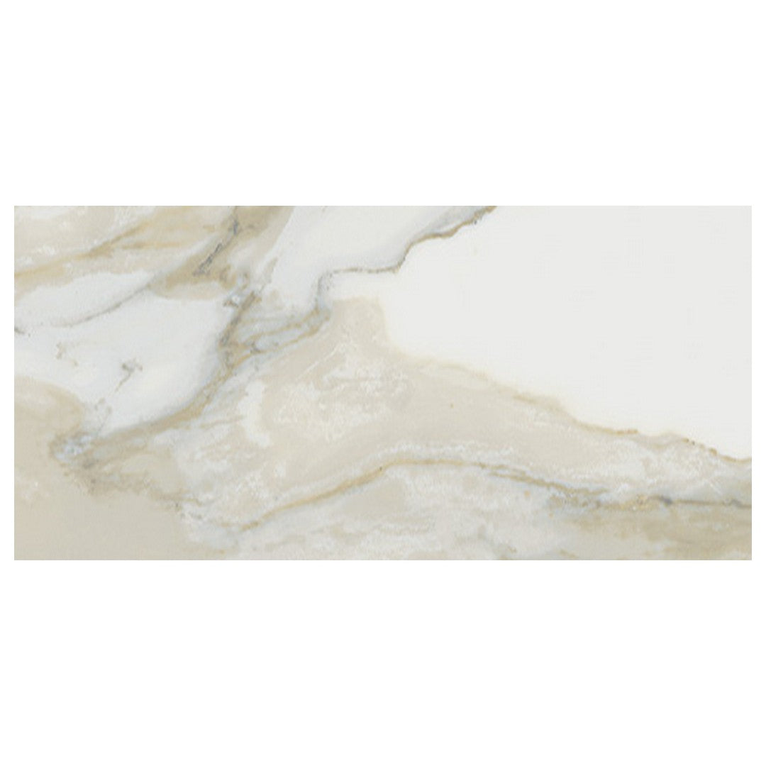 Happy Floors Stratus 4" x 12" Rectified Polished Porcelain Tile, Oro, 4" x 12"