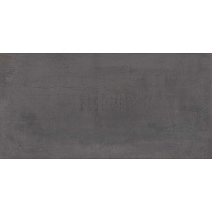 Happy Floors Iron 12" x 24" Rectified Natural Porcelain Tile, Anthracite, 12" x 24"