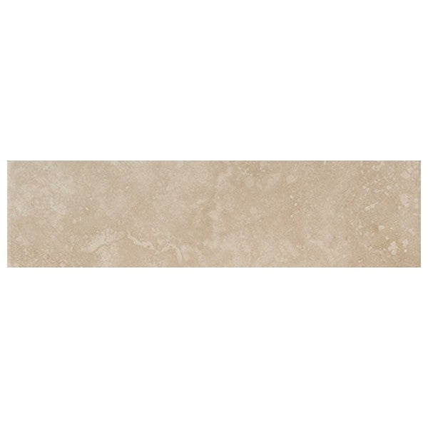 Happy Floors Cipriani 3" x 12" Pressed Natural Porcelain Bullnose, Almond, 3" x 12"
