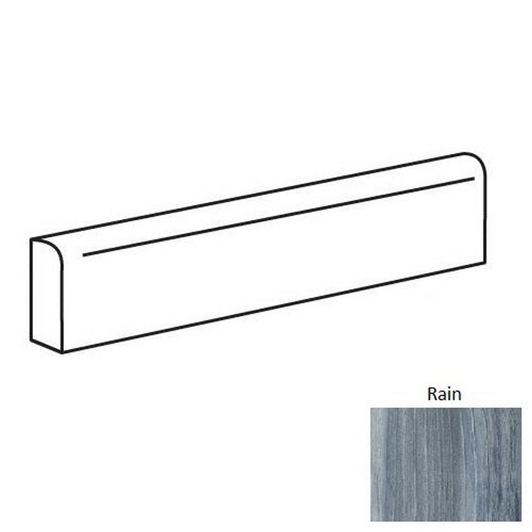 Happy Floors Tasmania 3" x 24" Rectified Natural Porcelain Bullnose, Rain, 3" x 24"