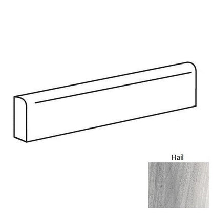Happy Floors Tasmania 3" x 24" Rectified Polished Porcelain Bullnose, Hail, 3" x 24"