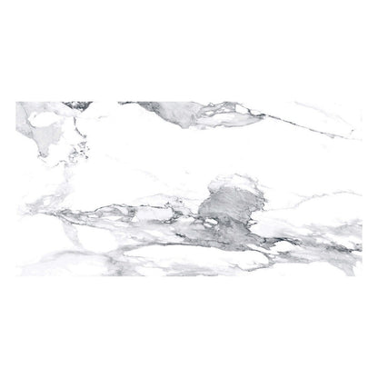 Happy Floors Crash 36" x 72" Rectified Polished Porcelain Tile, Blanco, 36" x 72"