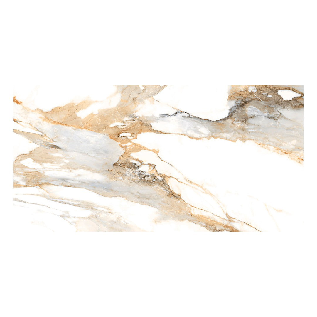 Happy Floors Crash 36" x 72" Rectified Natural Porcelain Tile, Beige, 36" x 72"