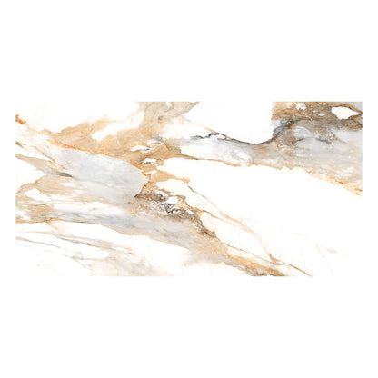Happy Floors Crash 36" x 72" Rectified Natural Porcelain Tile, Beige, 36" x 72"