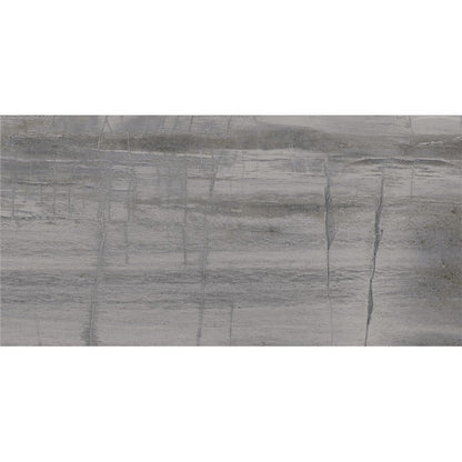 Happy Floors Fossil 12" x 24" Rectified Natural Porcelain Tile, Grey, 12" x 24"
