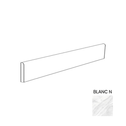 Happy Floors Athena 3" x 24" Rectified Natural Porcelain Bullnose, Blanc, 3" x 24"