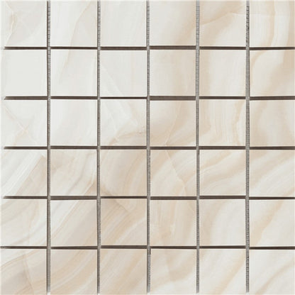 Happy Floors Athena 12" x 12" Natural Porcelain 2" Mosaic