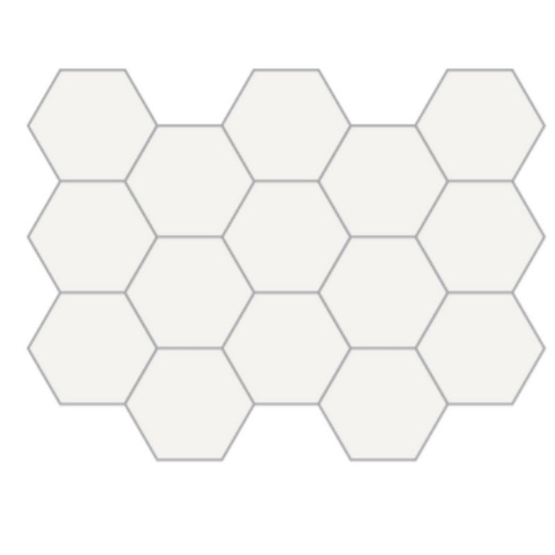 Happy Floors Blanco 11" x 13" Natural Porcelain 2" Hexagon Mosaic