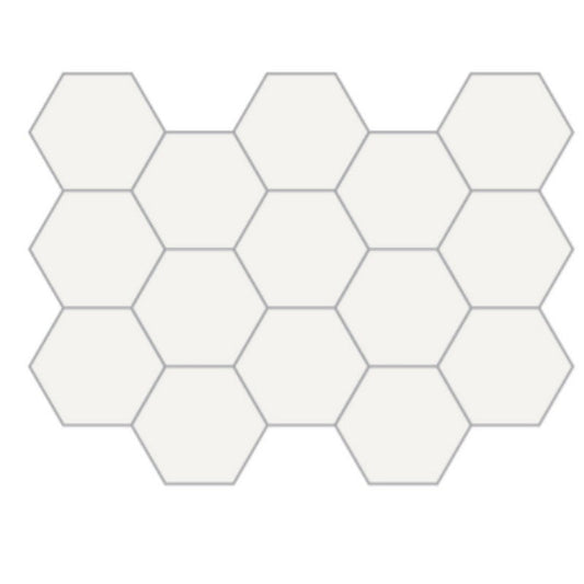 Happy Floors Blanco 11" x 13" Natural Porcelain 2" Hexagon Mosaic