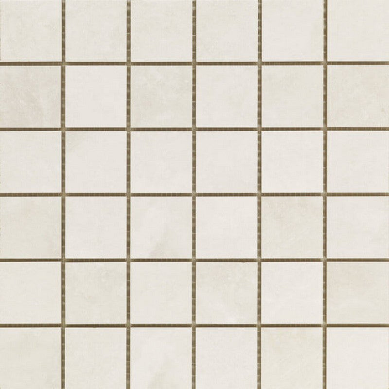 Happy Floors Salt Stone 12" x 12" Square Matte Porcelain 2" Mosaic, Ice, 12" x 12"
