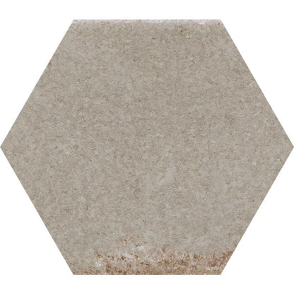 Happy Floors Vibrant 5" x 6" Glossy Porcelain Hexagon Wall Tile, Cream, 5" x 6"