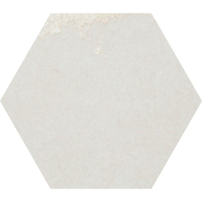 Happy Floors Vibrant 5" x 6" Glossy Porcelain Hexagon Wall Tile, White, 5" x 6"