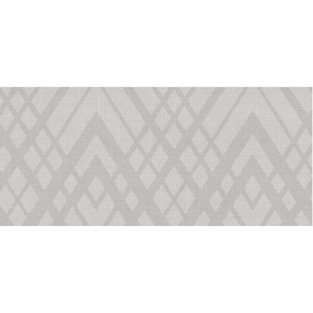 Happy Floors Fibra 16" x 48" Rectified Matte Ceramic Decor Wall Tile, Silver, 16" x 48"