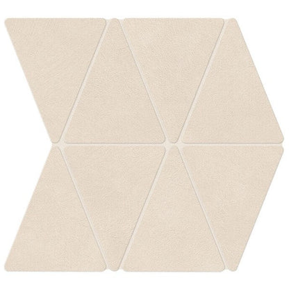 Happy Floors B-Natural 13.38" x 14.38" Matte Porcelain Rhombus Mosaic, Kaolin, 13.38" x 14.38"