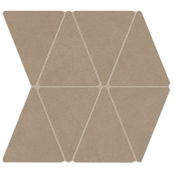 Happy Floors B-Natural 13.38" x 14.38" Matte Porcelain Rhombus Mosaic, Ecru, 13.38" x 14.38"