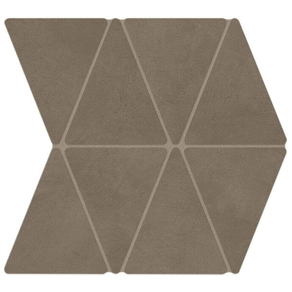 Happy Floors B-Natural 13.38" x 14.38" Matte Porcelain Rhombus Mosaic, Umber, 13.38" x 14.38"