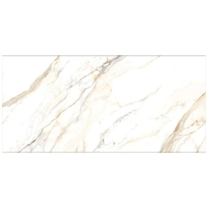 Happy Floors Dorian 12" x 24" Rectified Polished Porcelain Tile, Gold Polished, 12" x 24"