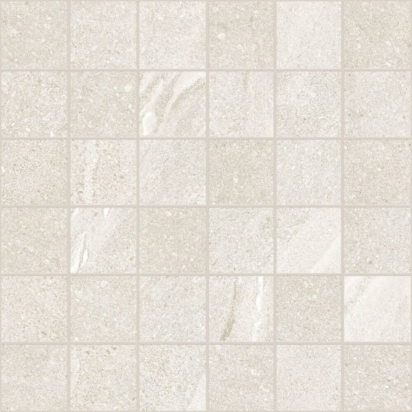 Happy Floors Austral 12" x 12" Natural Porcelain 2" Mosaic, Pearl, 12" x 12"