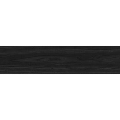 Happy Floors Acorn 3" x 18" Painted-Bevel Natural Porcelain Bullnose, Nero, 3" x 18"