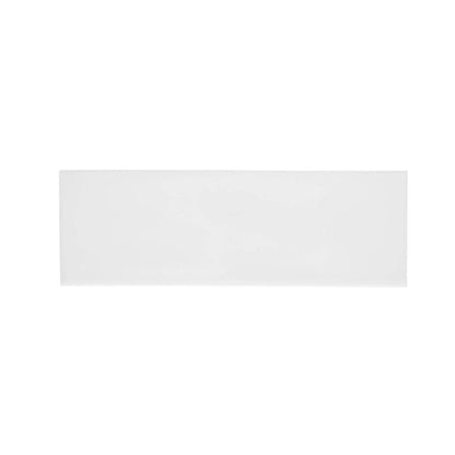 Happy Floors Artisan 4" x 12" Pressed Glossy Ceramic Wall Tile, White, 4" x 12"