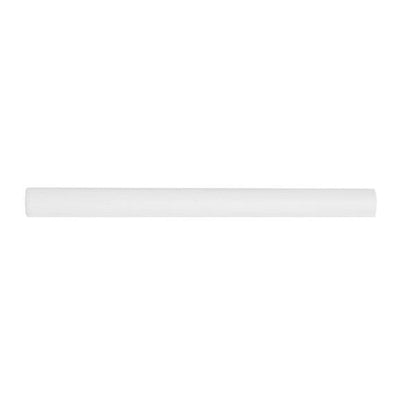Happy Floors Artisan 1" x 12" Pressed Glossy Ceramic Trim, White, 1" x 12"