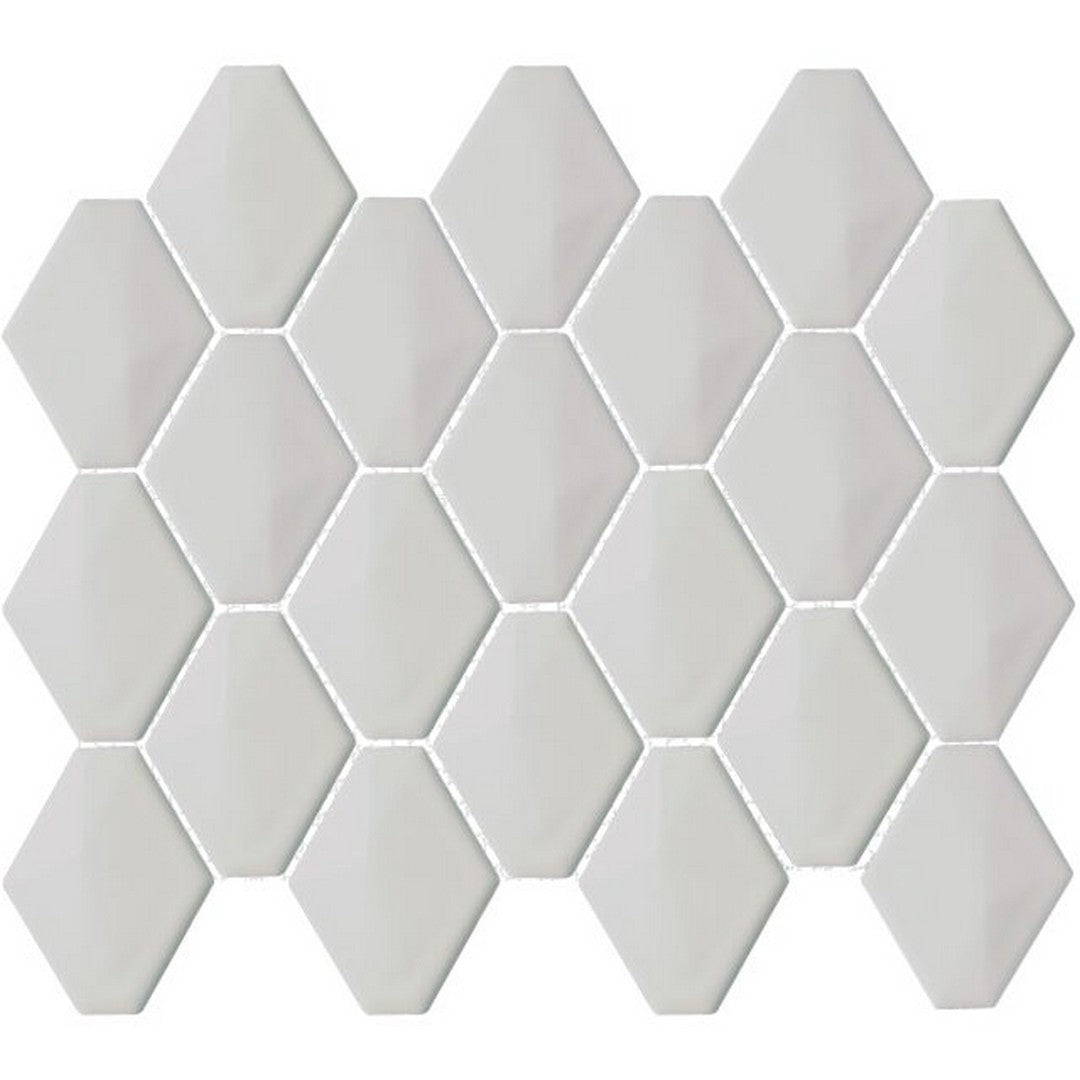 Happy Floors Artisan 12" x 12" Glossy Ceramic Diamond Mosaic, Albar, 12" x 12"