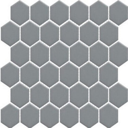 Happy Floors Artisan 11" x 12.5" Porcelain 2" Hexagon Mosaic, Dark, 11" x 12.5"