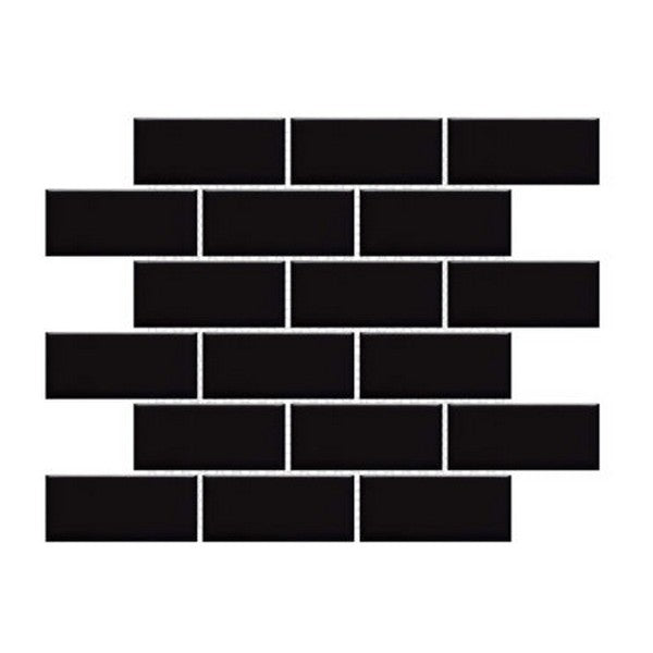 happy-floors-artisan-11-5-x-11-5-glossy-porcelain-2x4-flat-brick-mosaic-black