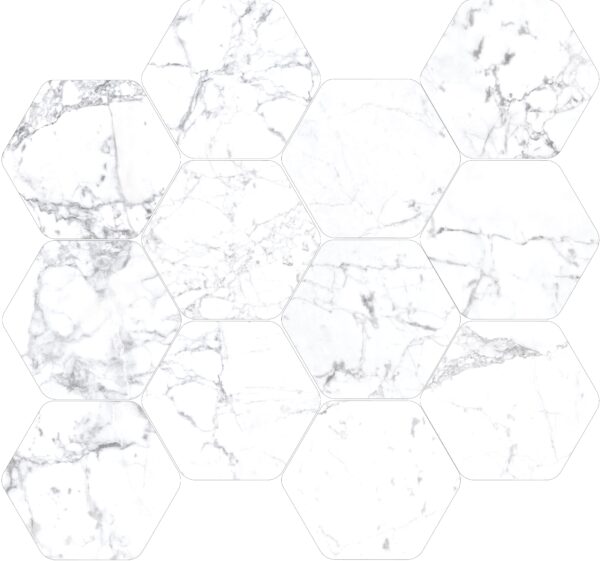 Happy Floors Kobe 12" x 13.5" Polished Porcelain Hexagon Mosaic, Verde, 12" x 13.5"