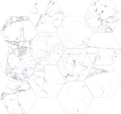 Happy Floors Kobe 12" x 13.5" Natural Porcelain Hexagon Mosaic, Verde, 12" x 13.5"
