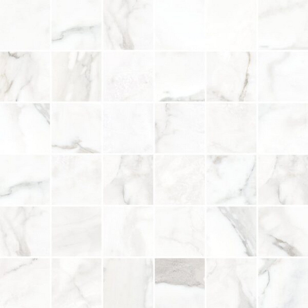 Happy Floors Kobe 12" x 12" Natural Porcelain 2" Mosaic, Borghini, 12" x 12"