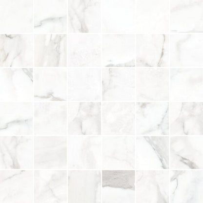Happy Floors Kobe 12" x 12" Natural Porcelain 2" Mosaic, Borghini, 12" x 12"