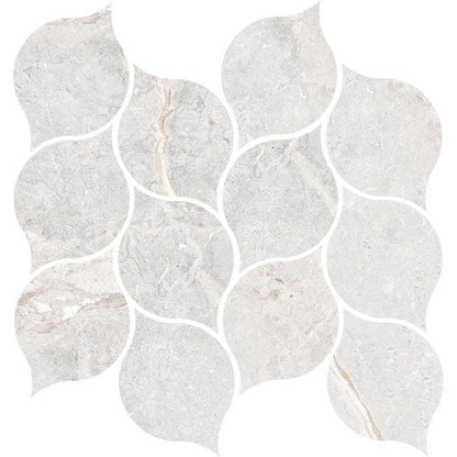Happy Floors Toscana 11" x 13" Matte Porcelain Leaf Mosaic