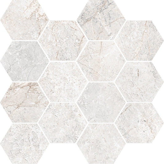 Happy Floors Toscana 10" x 11" Matte Porcelain Hexagon Mosaic
