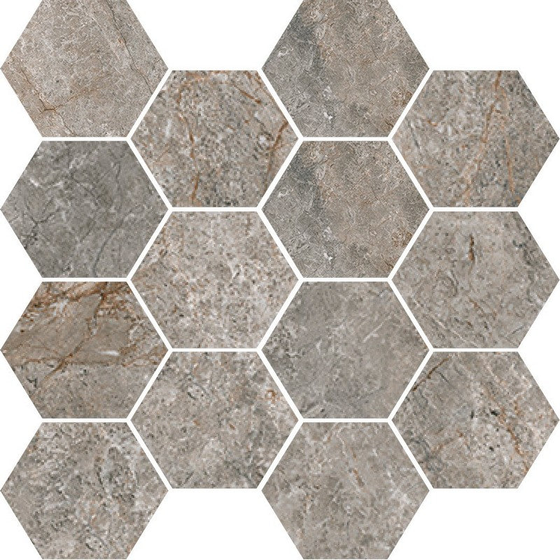 Happy Floors Toscana 10" x 11" Matte Porcelain Hexagon Mosaic