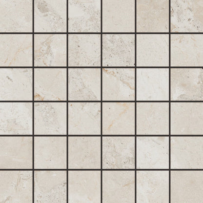 Happy Floors Eva 12" x 12" Matte Porcelain 2" Mosaic, Crystal, 12" x 12"