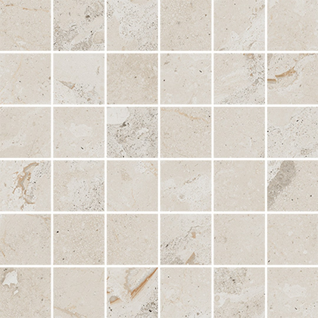 Happy Floors Eva 12" x 12" Polished Porcelain 2" Mosaic, Crystal, 12" x 12"
