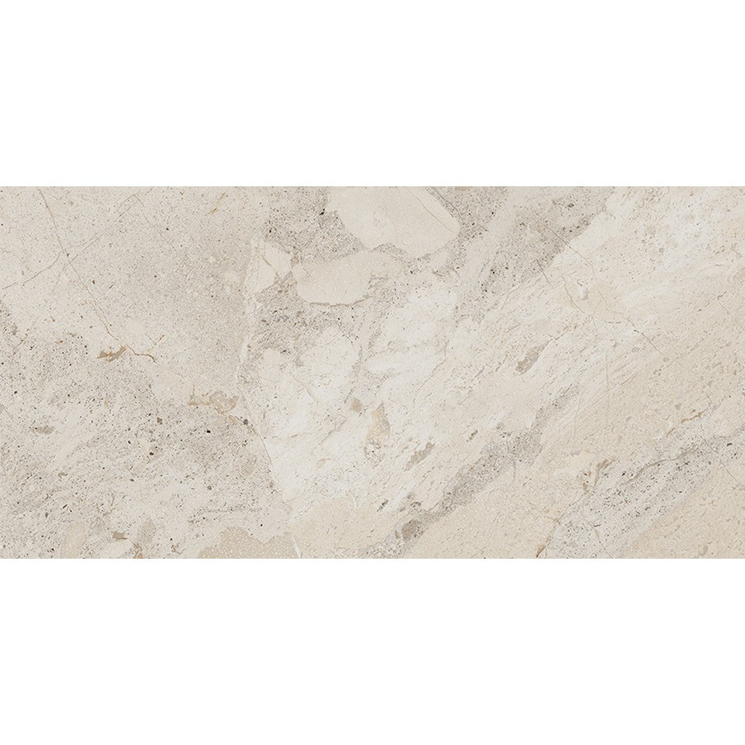 Happy Floors Eva 12" x 24" Natural Rectified Porcelain Tile, Sand, 12" x 24"