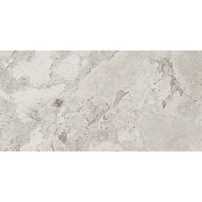Happy Floors Eva 12" x 24" Natural Rectified Porcelain Tile, Pebble, 12" x 24"