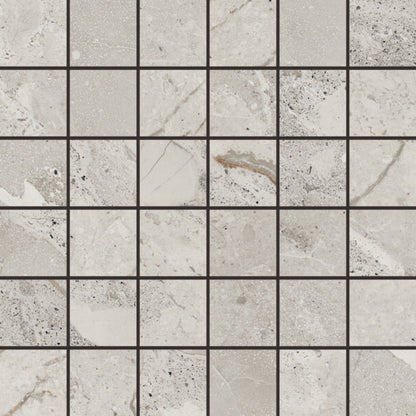 Happy Floors Eva 12" x 12" Matte Porcelain 2" Mosaic, Pebble, 12" x 12"