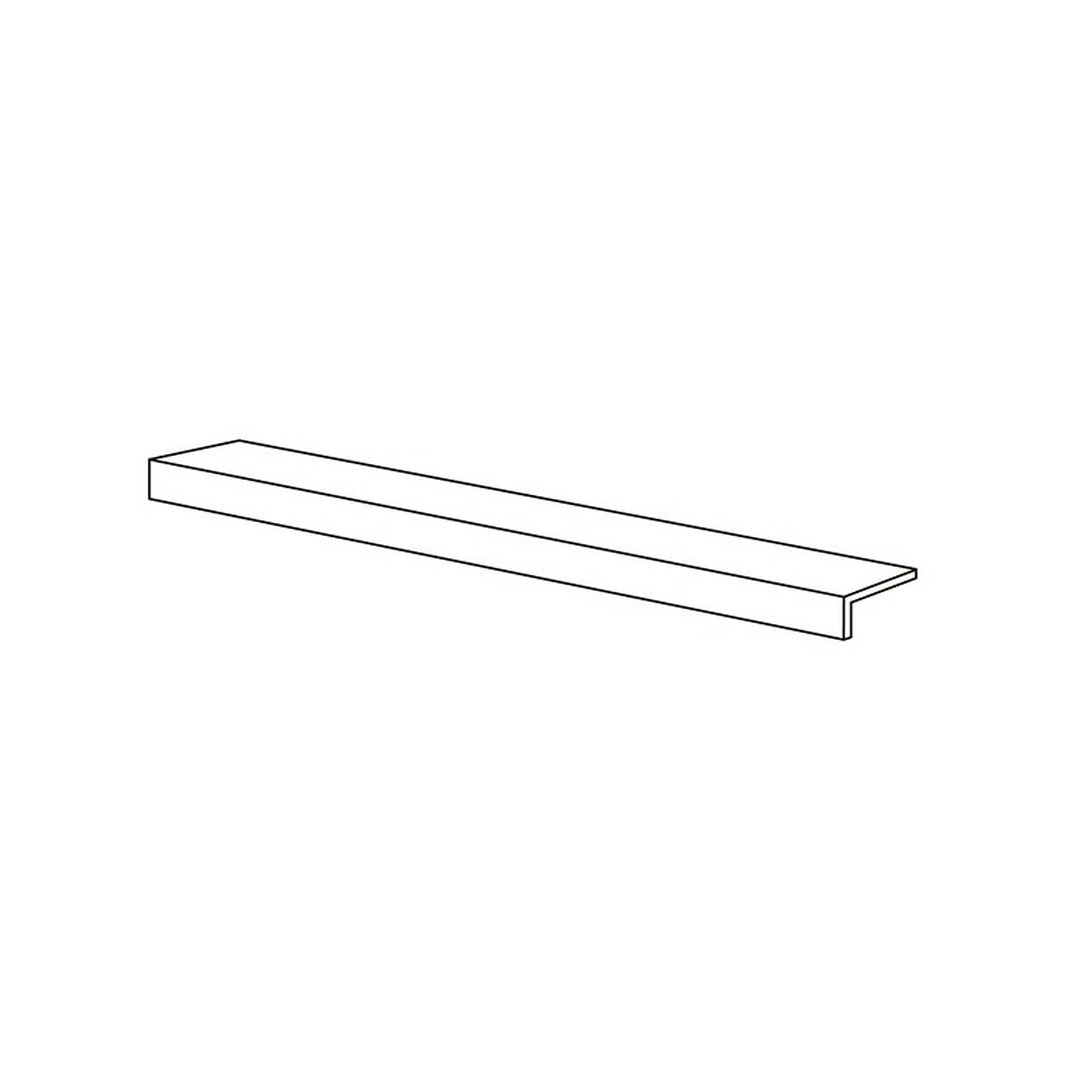 Daltile Ambassador 12" x 24" Textured Porcelain Floor 6cm Return Coping Paver Trim, Voyager Black, 12" x 24"