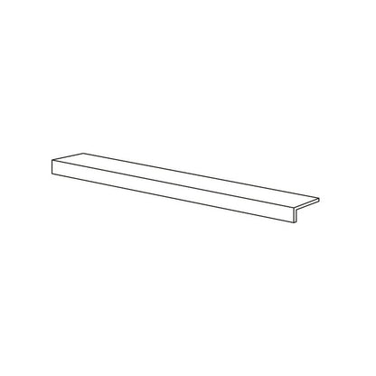 Daltile Ambassador 12" x 24" Textured Porcelain Floor 6cm Return Coping Paver Trim, Voyager Black, 12" x 24"