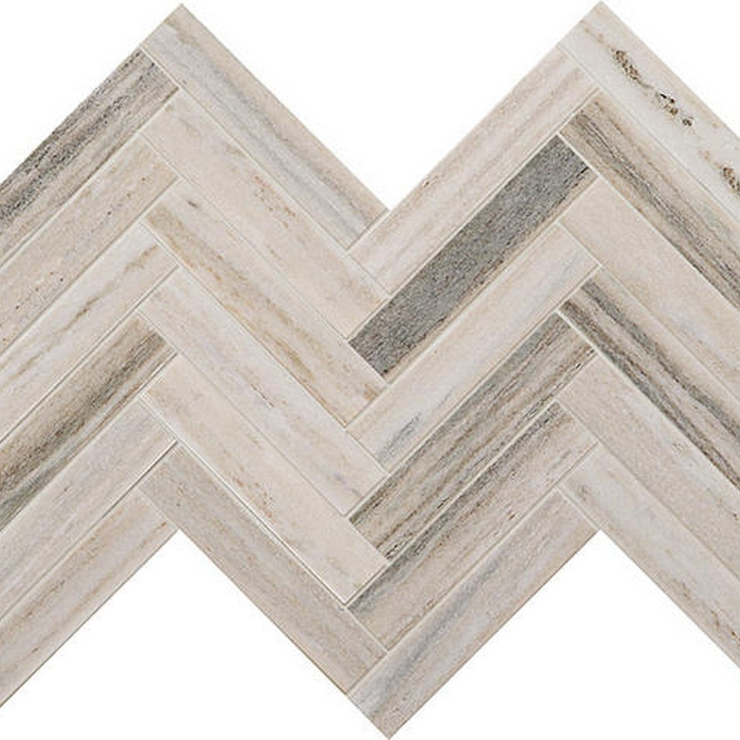 American Olean Ascend 14.63" x 17.38" Honed Natural Stone Chevron Mosaic, Open Horizon, 14.63" x 17.38"