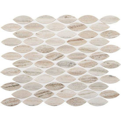 American Olean Ascend 10.25" x 13.25" Honed Natural Stone Leaf Mosaic