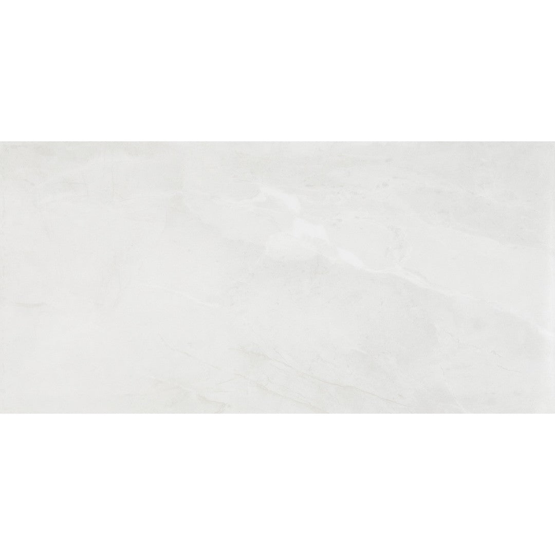 Daltile Artsy 12" x 24" Polished Glazed Porcelain Floor Tile, Gallery Pearl, 11.62" x 23.37"