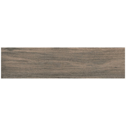 Happy Floors Acorn 9" x 36" Rectified Natural Porcelain Tile, Walnut, 9" x 36"