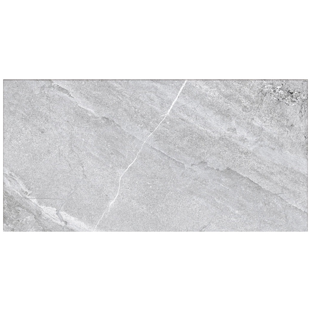 Happy Floors Agathos 24" x 48" Rectified Porcelain 2cm Paver, Grey, 24" x 48"